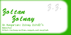 zoltan zolnay business card